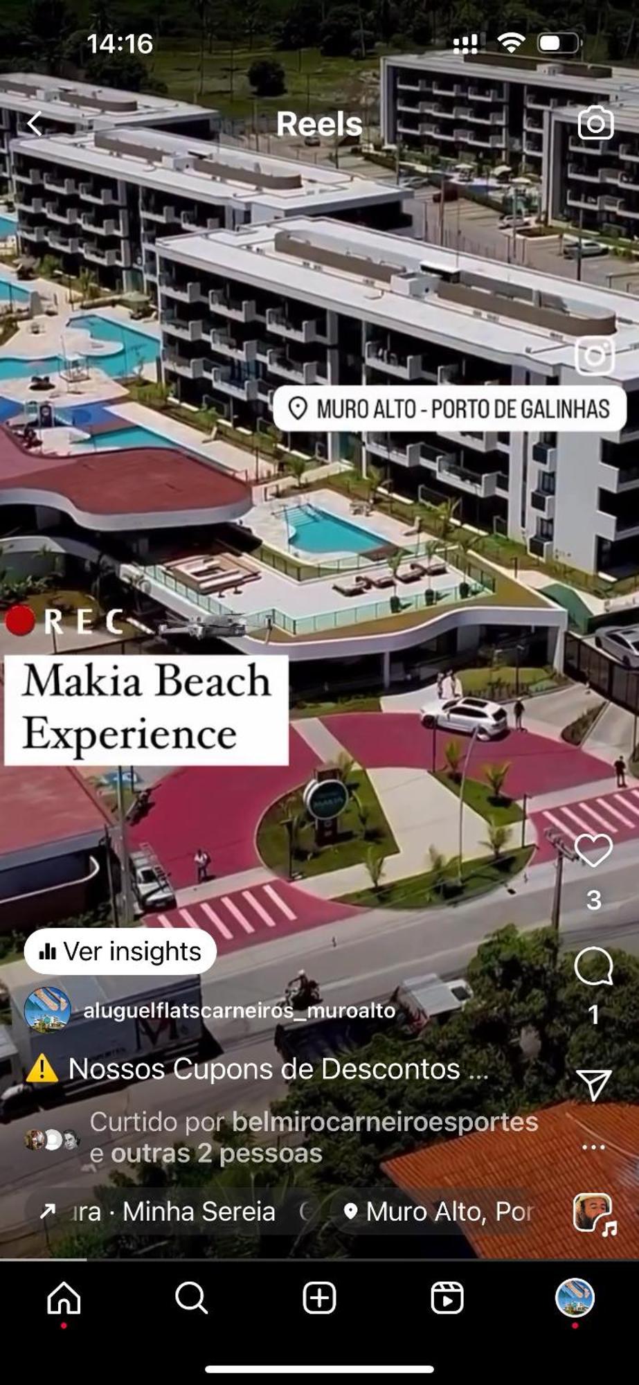 Flat Em Muro Alto-Porto De Galinhas-Makia Beach Experience Zewnętrze zdjęcie